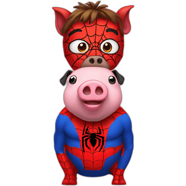 spider man pig emoji