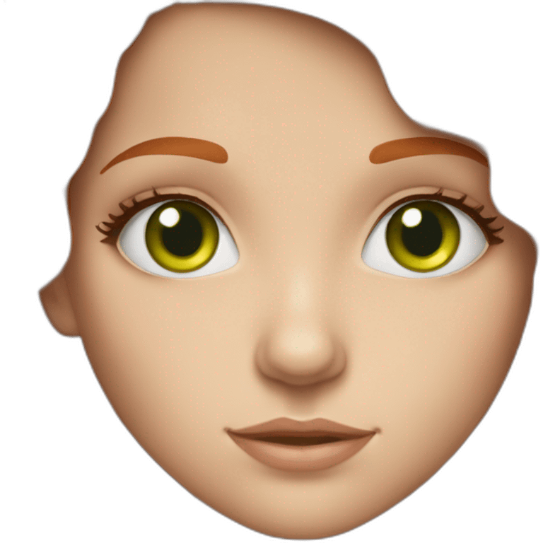 Ukrainian redhead girl with green eyes  emoji