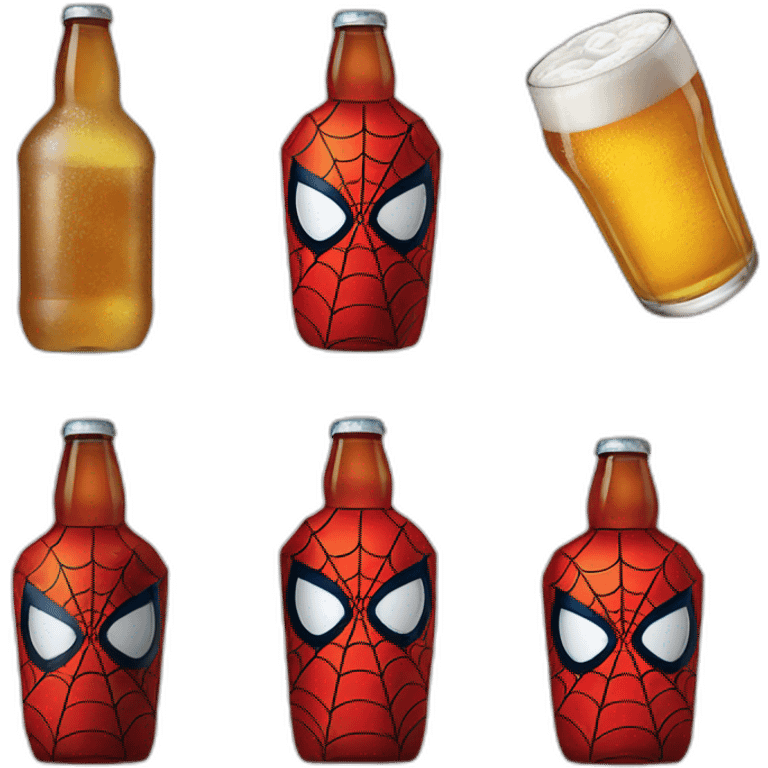 Spider man drink beer emoji