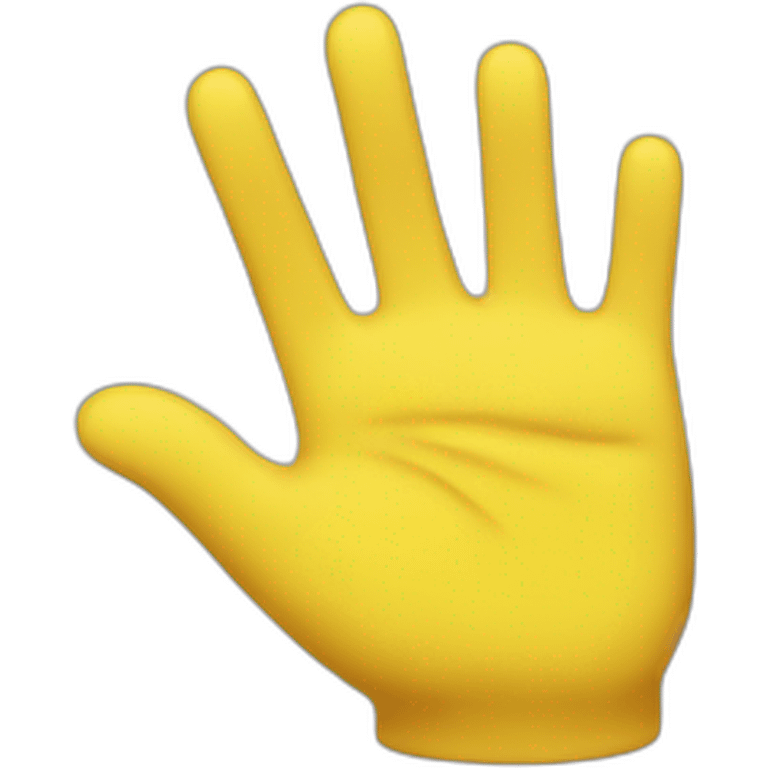 yellow hand waving emoji