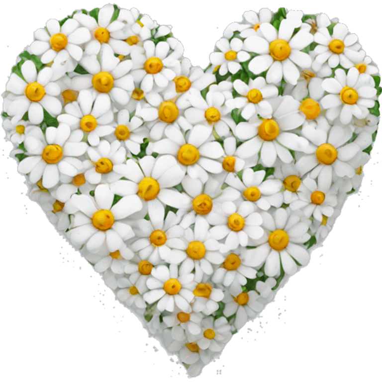 White Heart full of Flowers  emoji