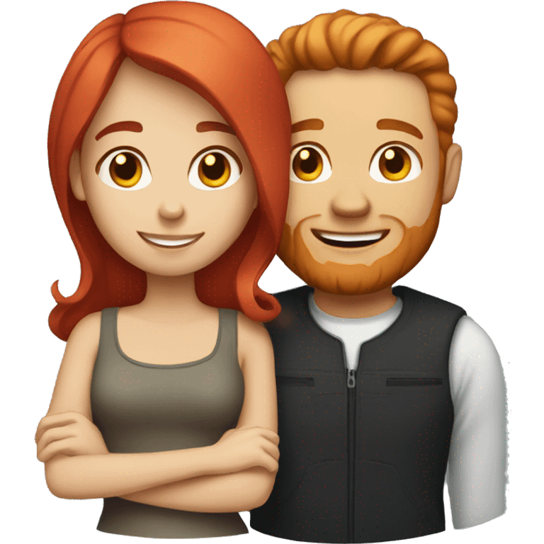 Red haired couple emoji