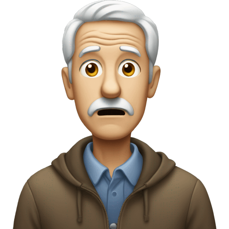 Confused old man emoji