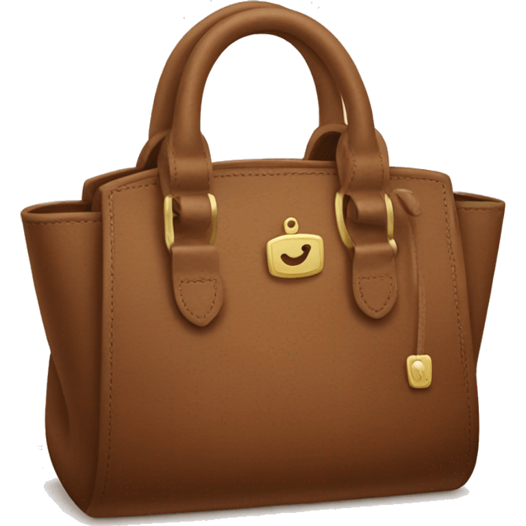 Cute girly brown handbag emoji