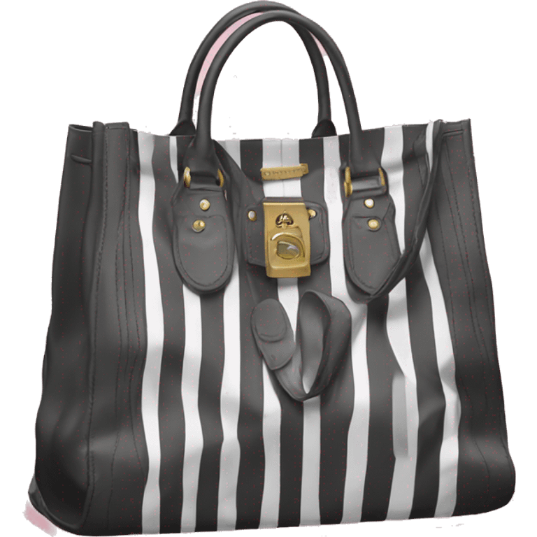 Striped Victoria secret bag  emoji