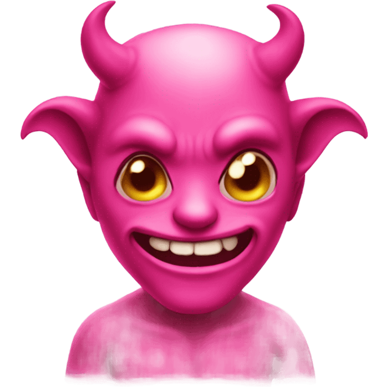 Pink cute demon emoji