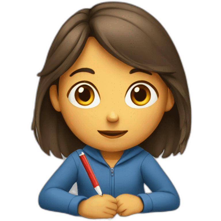 Girl studying  emoji