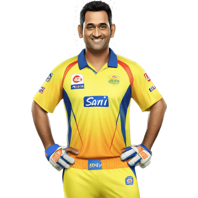 Ms dhoni IN csk jersey  emoji