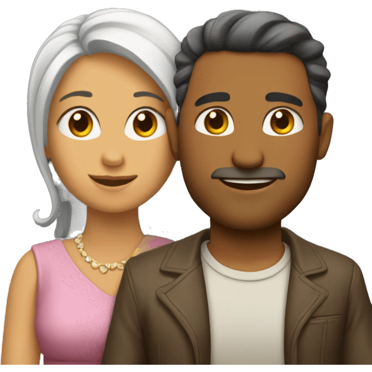 una pareja emoji