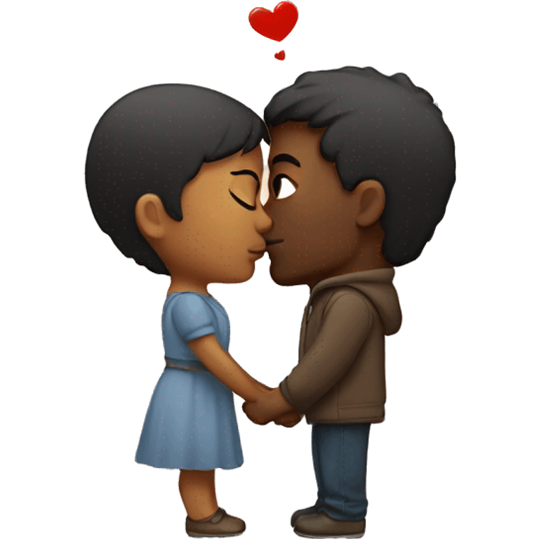 Beautiful couple kissing  emoji