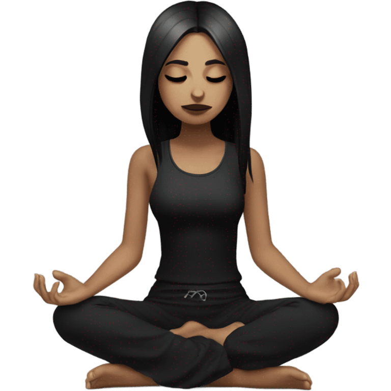 goth girl meditating emoji