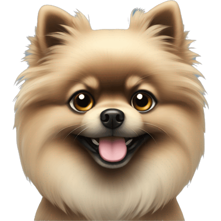 Black Pomeranian mini emoji