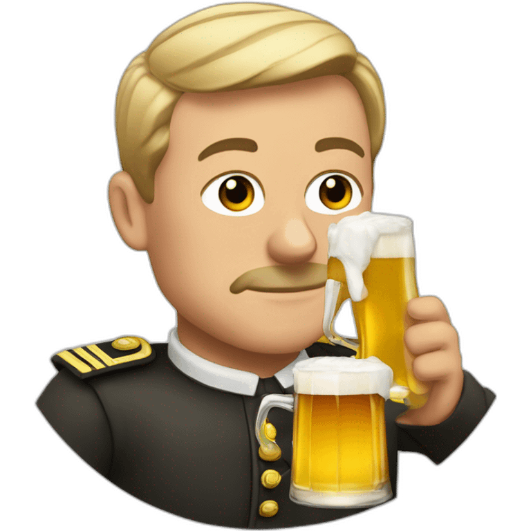 adolf hiyler drinking a beer emoji