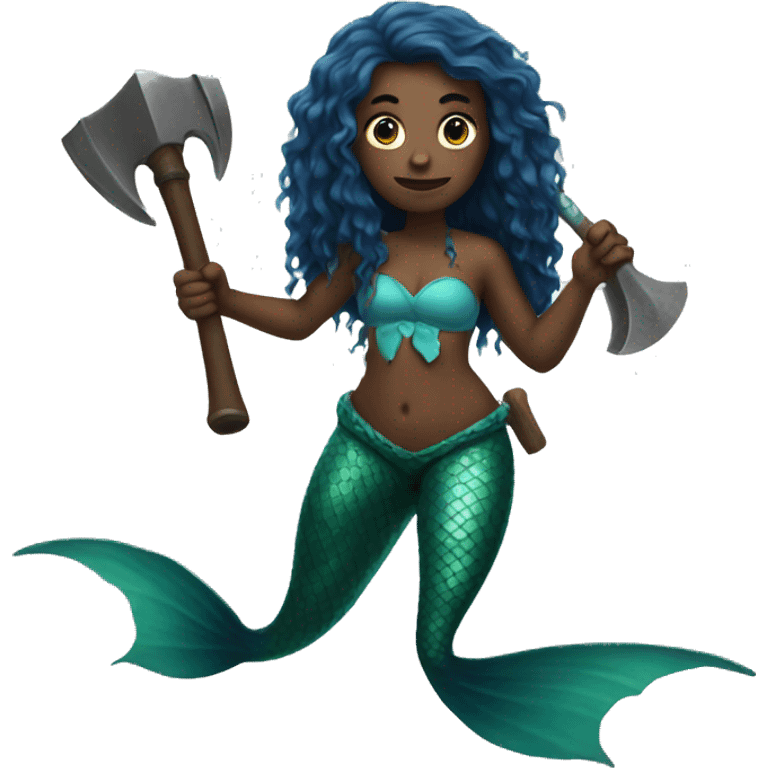 mermaid with an axe emoji