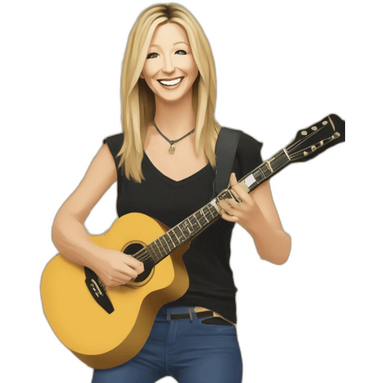 Lisa kudrow phoebe buffay with guitarr emoji