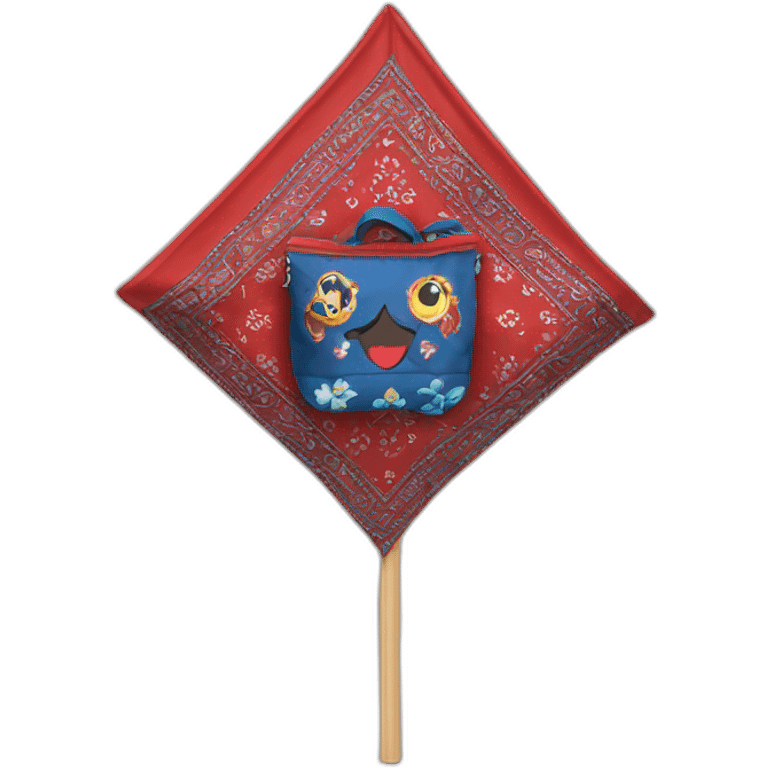 Bandana bag on a stick emoji