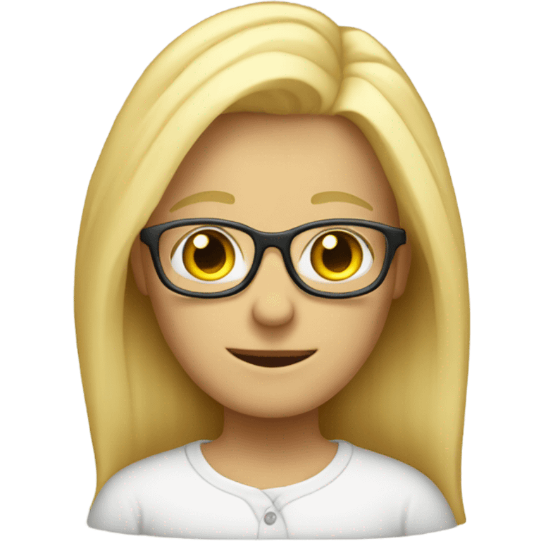 Encyclopedia with blonde hair and glasses emoji