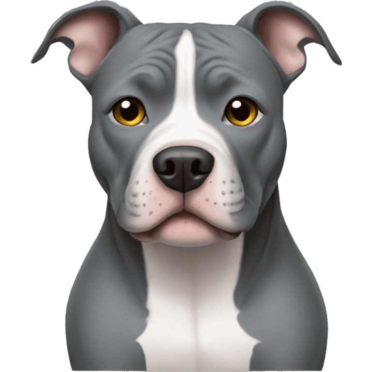 An all gray pitbull emoji