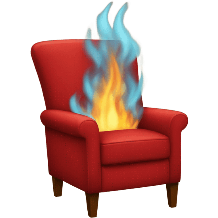 Red chair on fire  emoji