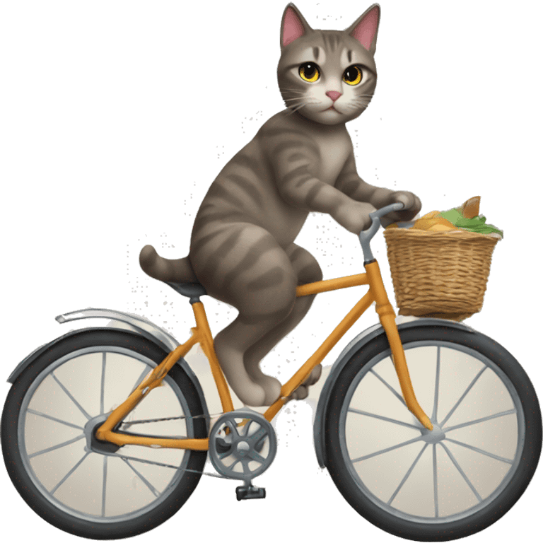 Cat on bycicle emoji