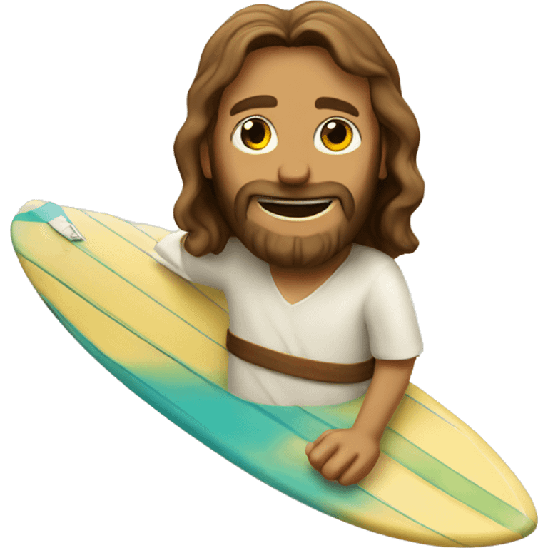 Jesus on a surfboard thumbs up emoji