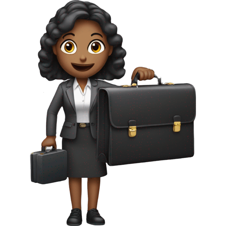 woman holding out briefcase emoji