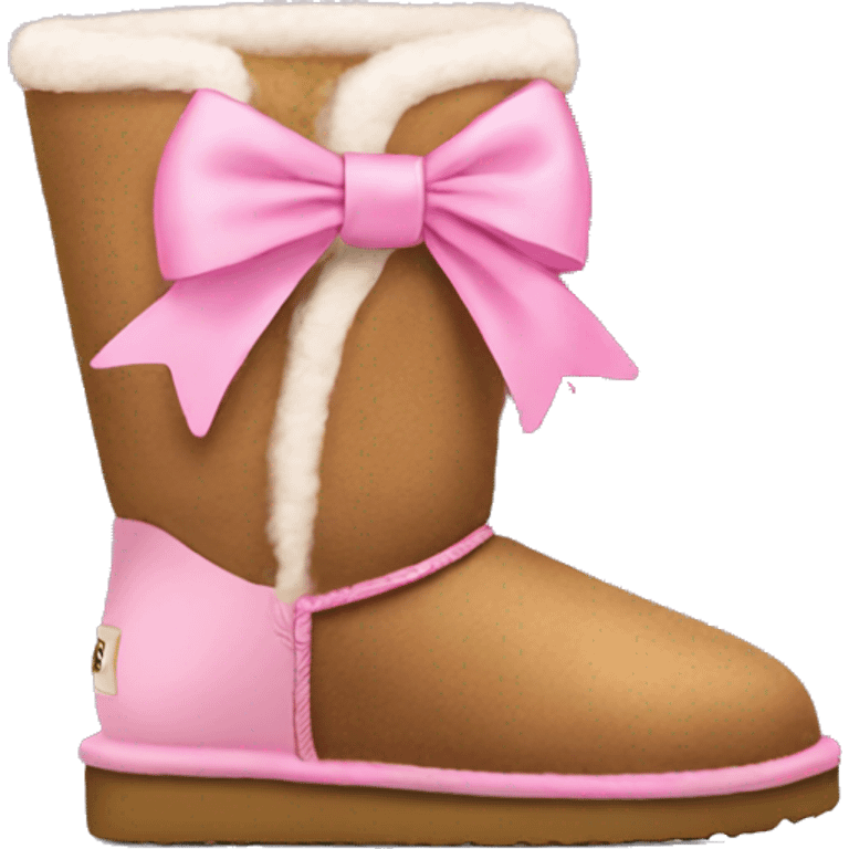 ugg boots with pink bows  emoji