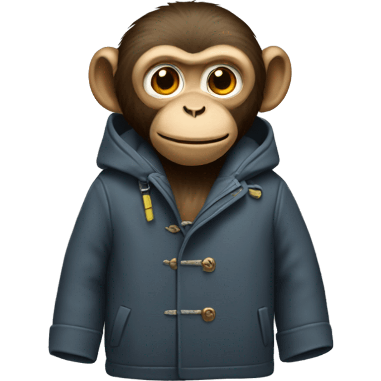 Monkey wearing a coat  emoji