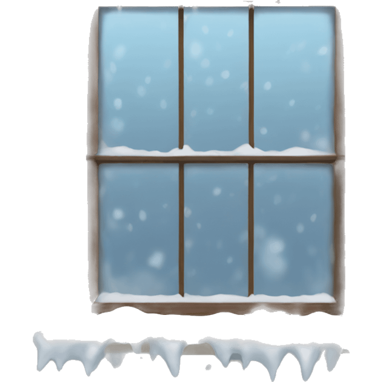 Blizzard outside window  emoji