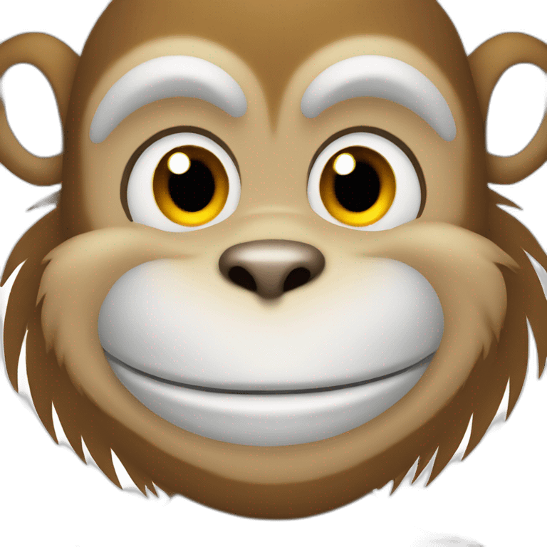 Monkey smile with one close ey emoji