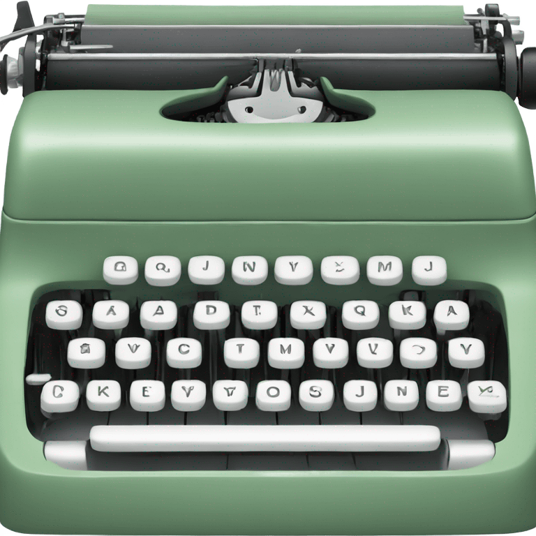 Sage green typewriter emoji