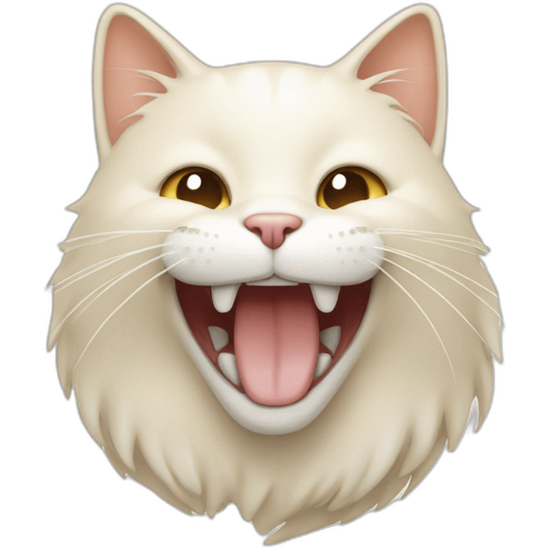 cream cat smiling with his teath emoji