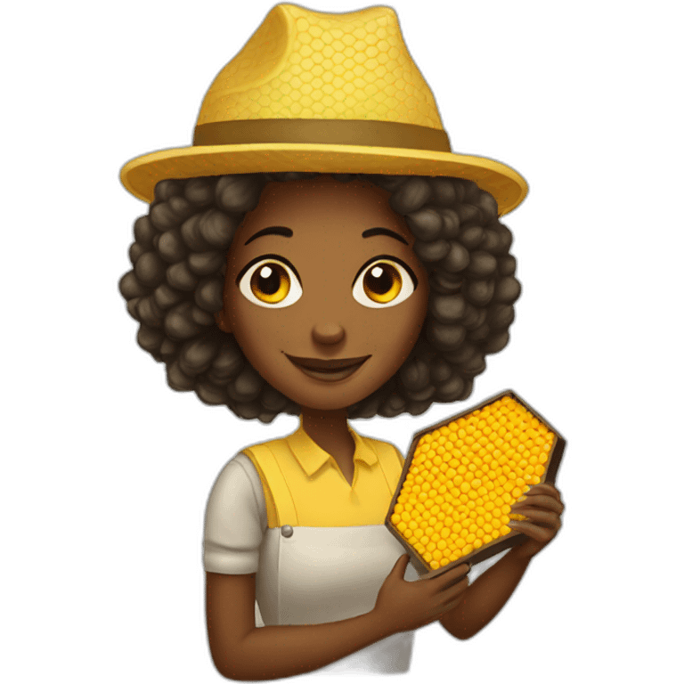 beekeeper black woman honeycomb emoji