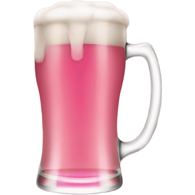 Pink beer cheers emoji