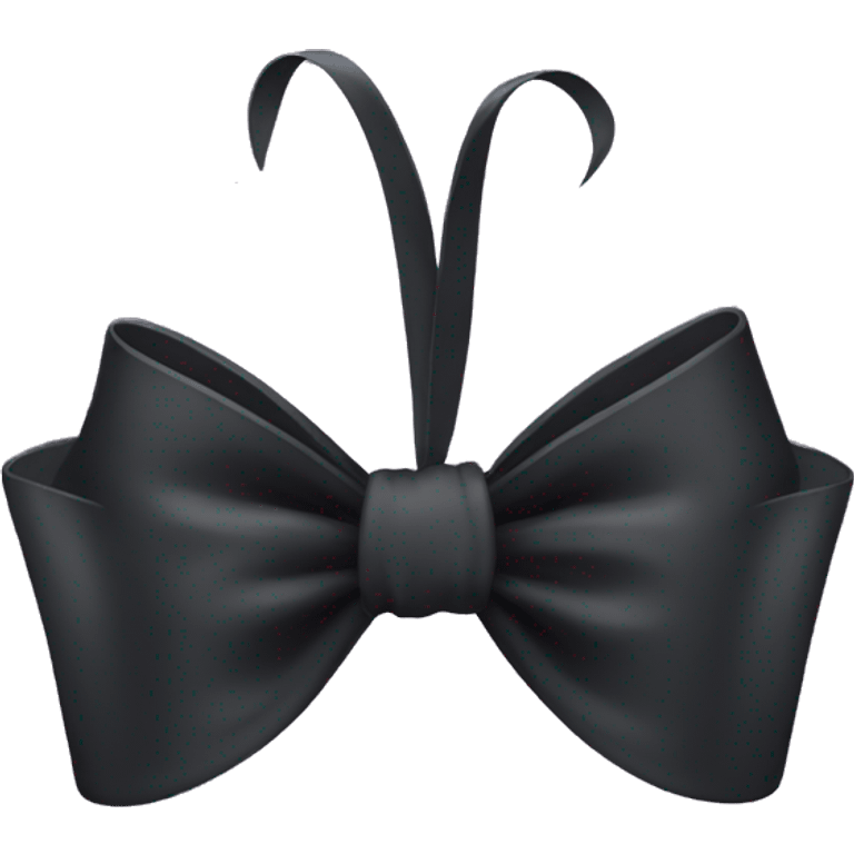 black coquette bow emoji