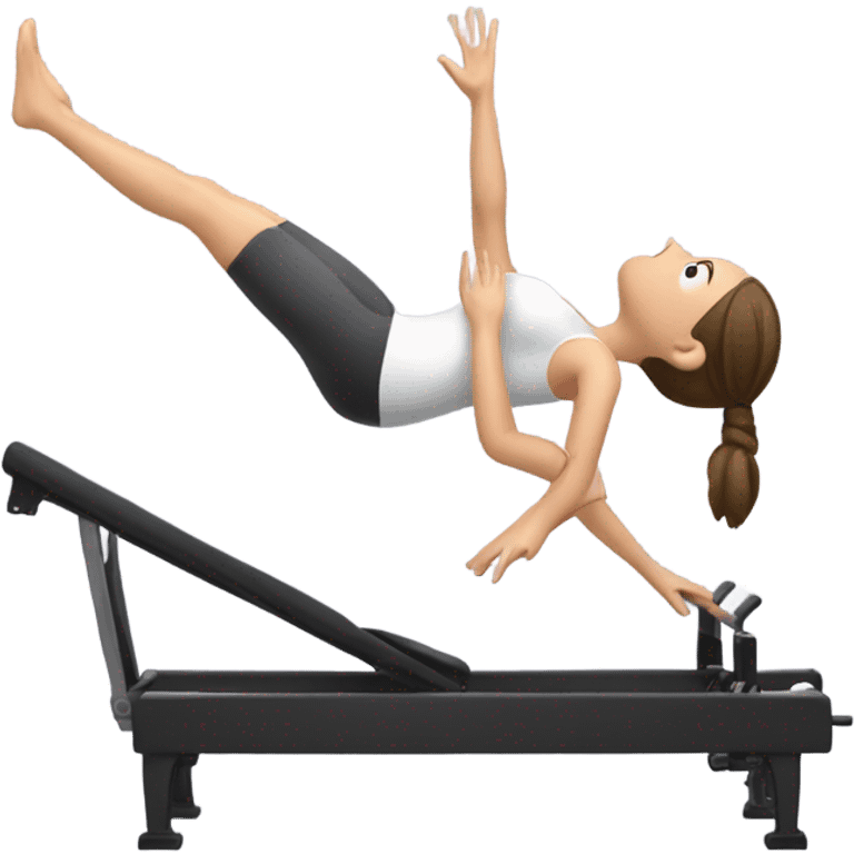 Girl doing reforming Pilates  emoji