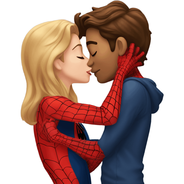 Peter Parker kissing MJ emoji