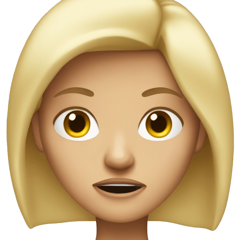 Angry blonde woman emoji