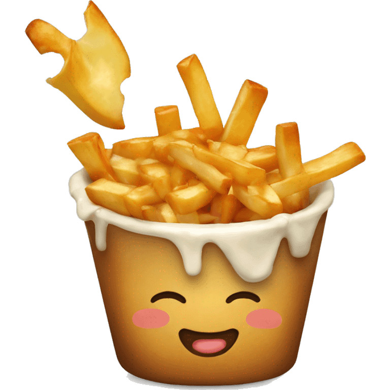 Poutine qui mangé une poutine emoji