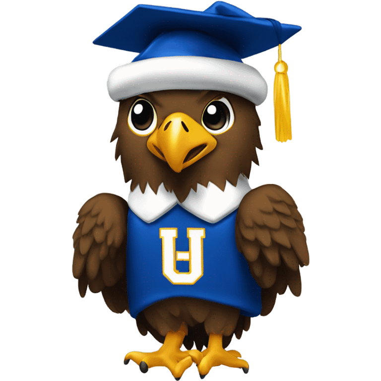 State University of New York mascot the Golden Eagle celebrating Christmas emoji