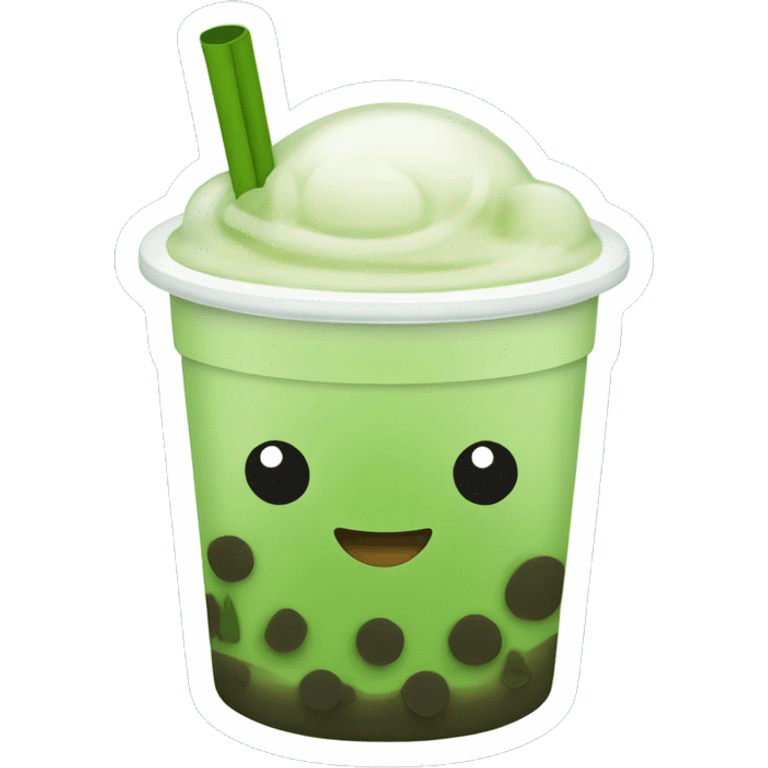 Matcha boba tea emoji