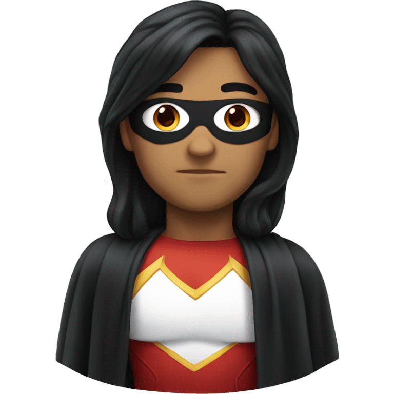 Hispanic superhero with long black hair  emoji