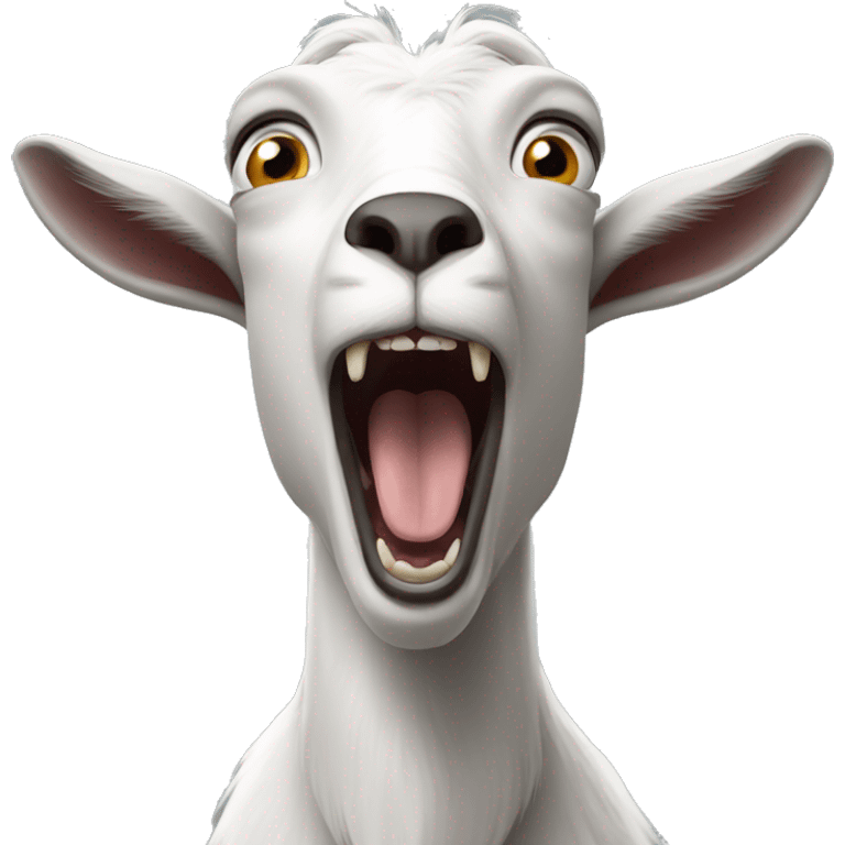 grey and white screaming goat emoji