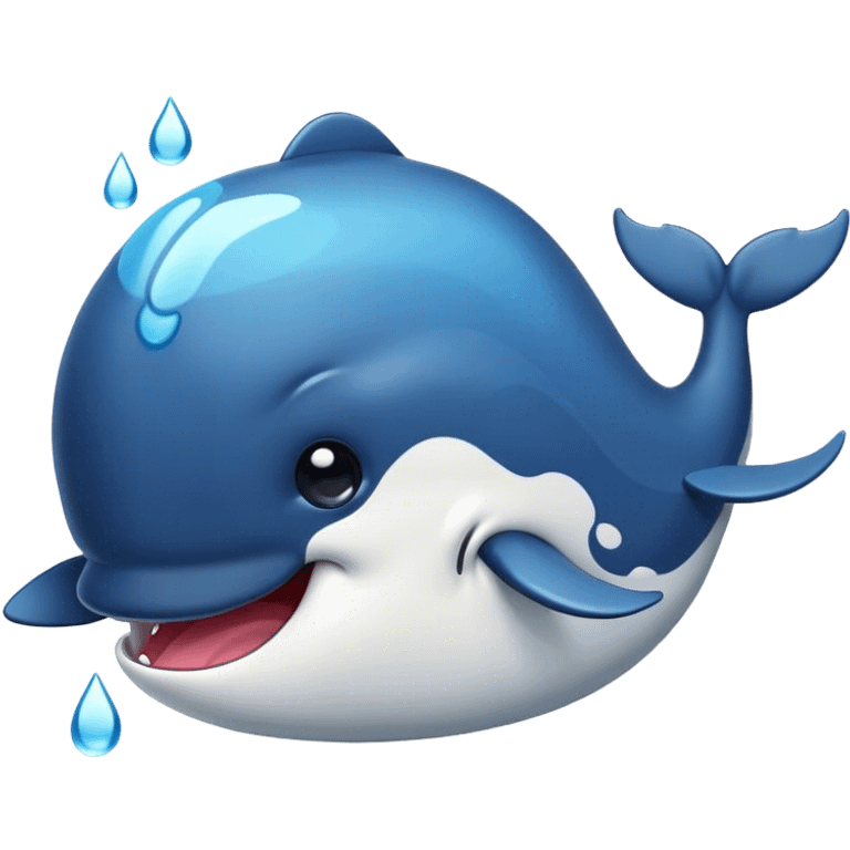 Whale crying emoji