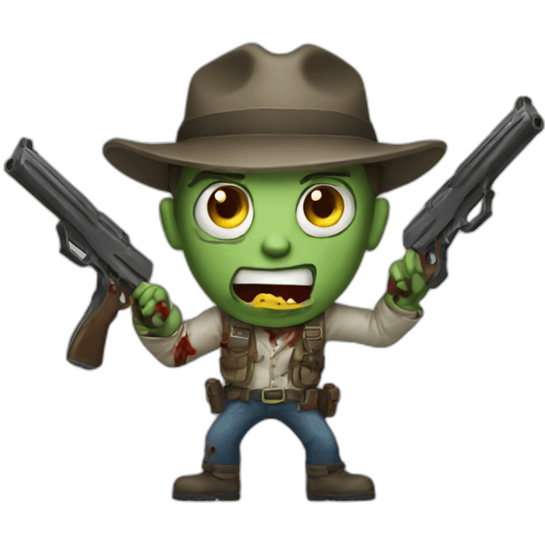 Exited zombie hunter emoji