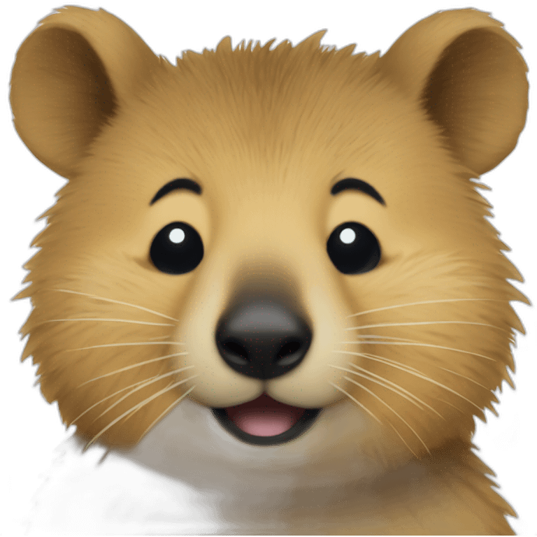 quokka with eyes closed and mouth closed emoji