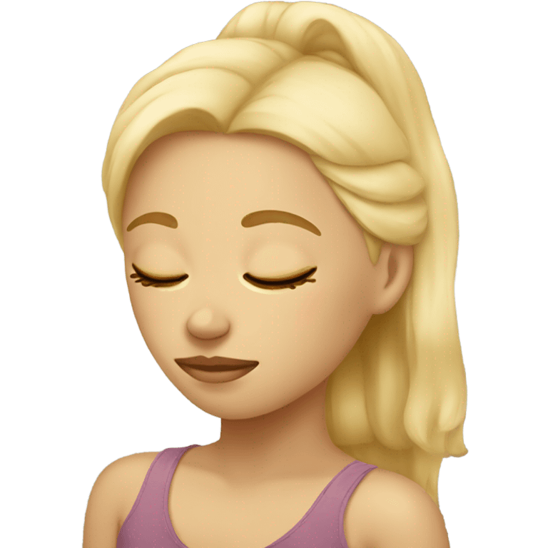 Blonde girl sleeping  emoji