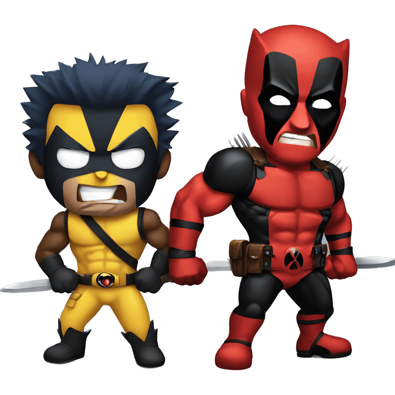 Wolverine vs deadpool emoji