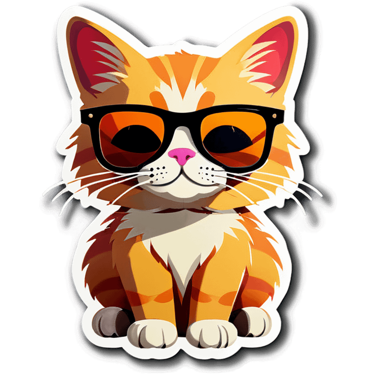 Cat with sunglasses emoji