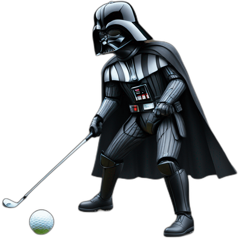 Darth Vader playing golf emoji